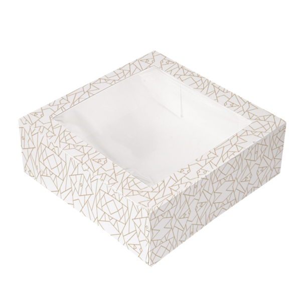 Cake Boxes with Window 28x28x10cm White The Pack (50st/pak)