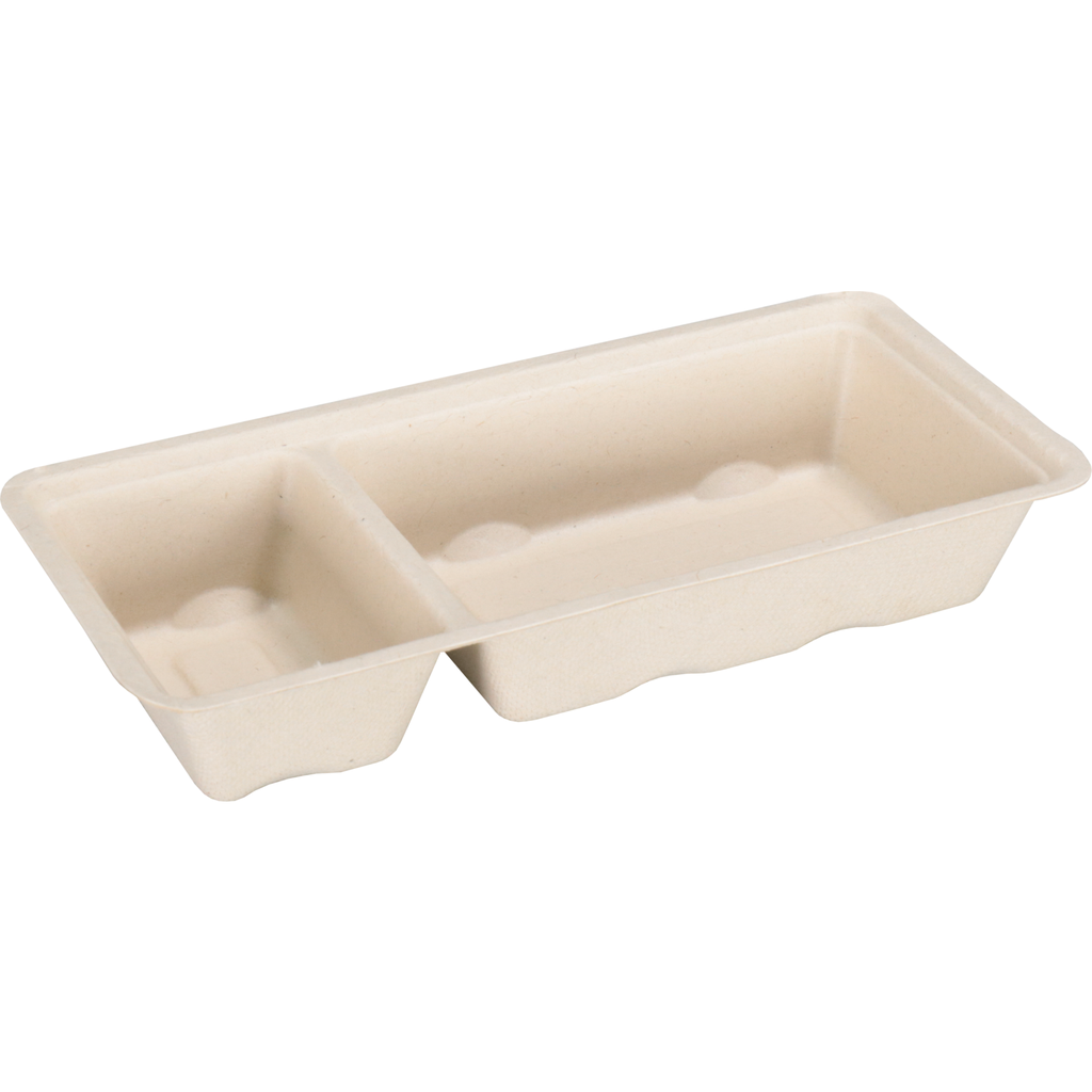 Snackbakje A22 Bagasse (A9+1) (50st/pak)