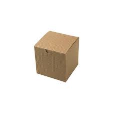 One Piece Folding Box 4x4x4 Natural Kraft (100pcs/case)