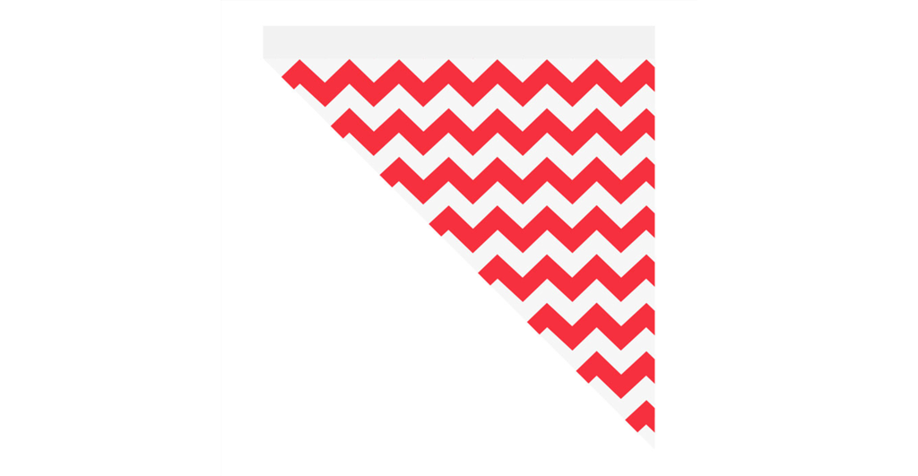 Paper Cones / Puntzakken ZigZag Red 34x24cm Greaseproof (250st/pak)