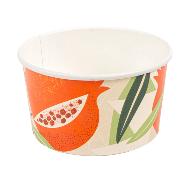 Ice Cream Tubs "Amalfi" 5oz/150ml 8,5x4,5cm White Cardboard (50st/pak)