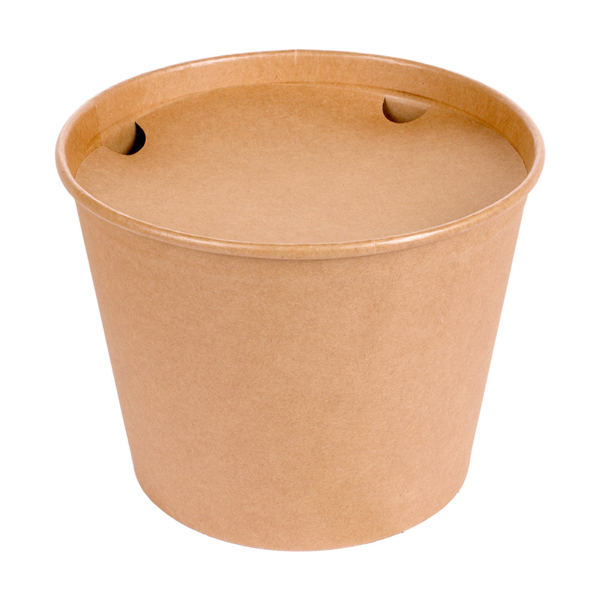 Chicken Buckets + Lids 4500ml Natural Kraft Cardboard (40st/pak) garcia