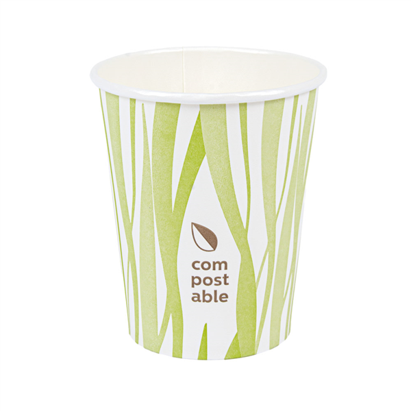 Cold/Hot cups Single Wall "Grass" 240ml (8oz) (50st/pak)