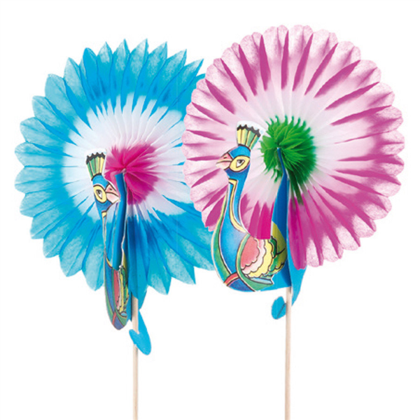 Ice-Cream Decorations "Peacock" Assorted (144st/pak) garcia