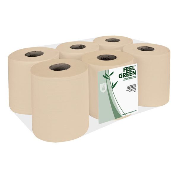 Hand Towel "Maxi Barril" Ecolabel 2-Ply 19x21,6cm Natural Recycled Paper (6st/pak)