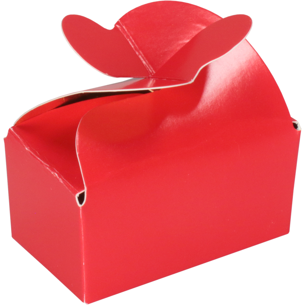 Vlinderballotin Rood Karton 2-bonbon 67x39x32mm (50st/doos)