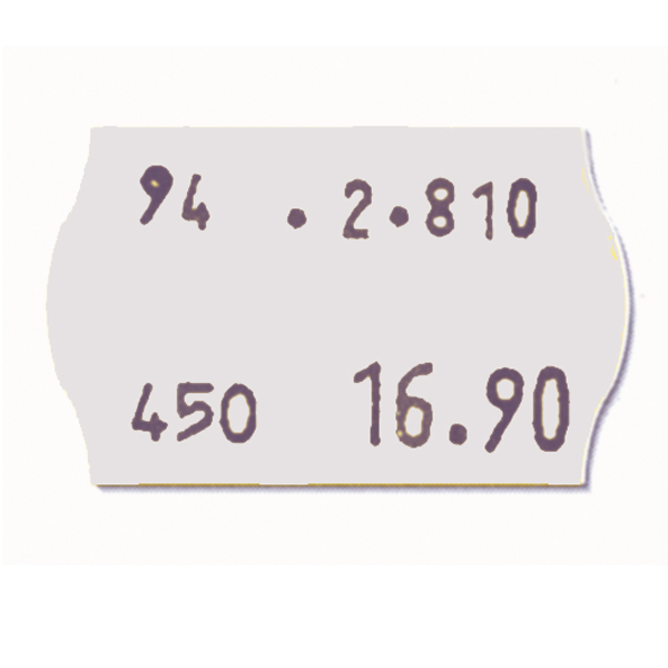 Labels for item 141.06 & 141.07 White (1000st/rol - 20rol/pak))