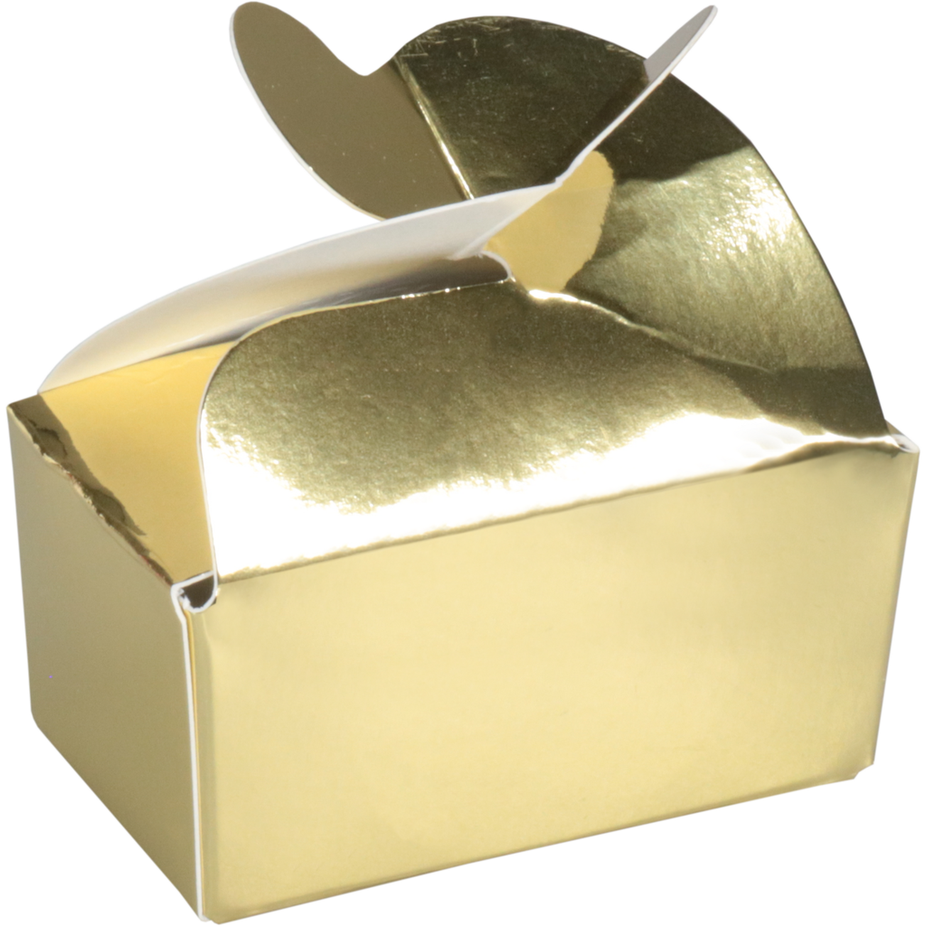 Ballotin Goud Karton 2 bonbon 67x39x32mm (50st/doos)