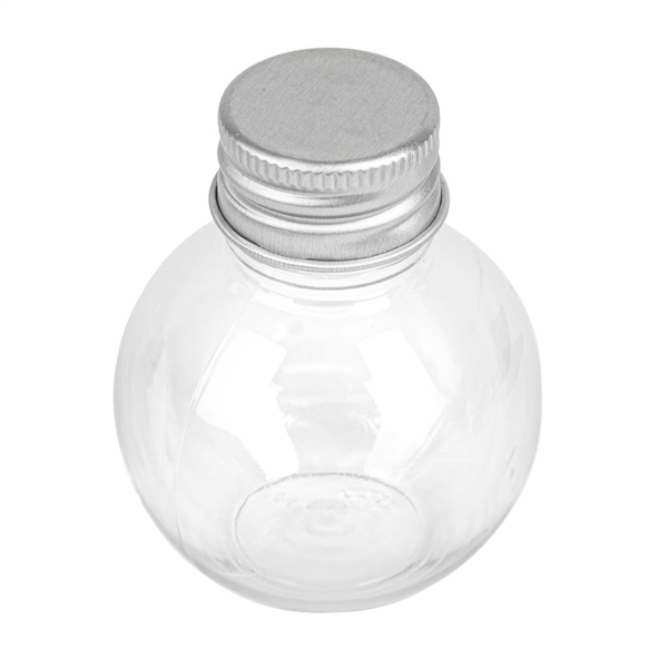 Bottle with Aluminum cap 50ml dia=5x6,2cm Clear PET (per piece)