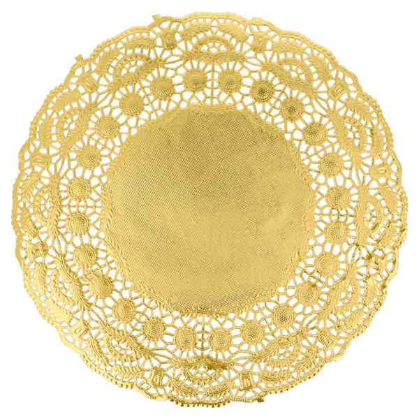 Round Metallized Doilies DIA=19cm Gold Litos Met. (100st/pak)