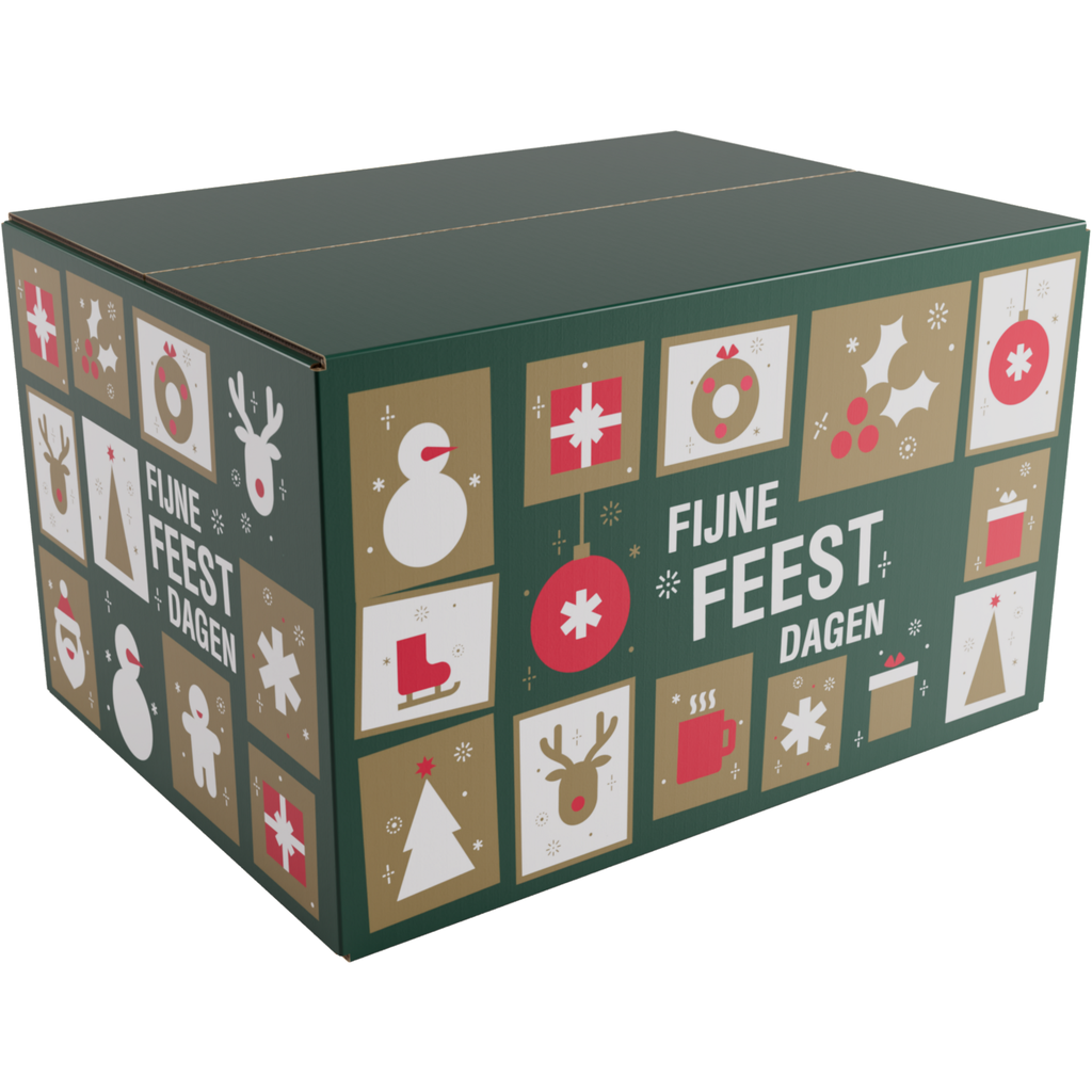 Kerstdoos Design "Tegels" 390x290x232mm (C) - per stuk