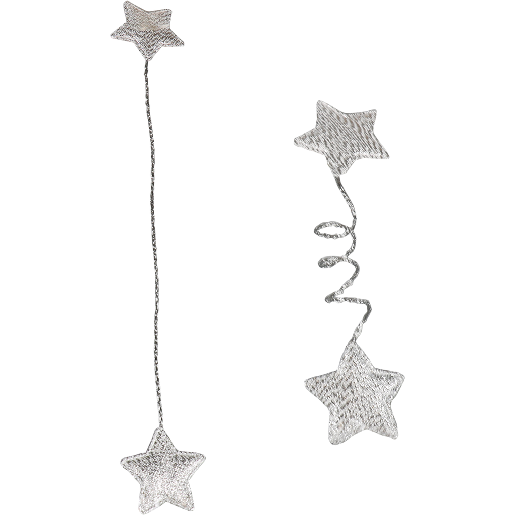 Sterren op draad 18cm Zilver (24st/pak)