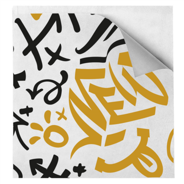 Greaseproof Paper 2-sides open Graffiti 13x14cm White parch (1000st/pak)