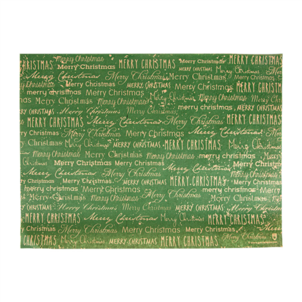 Placemat Kraft "merry Christmas" 31x43cm Green Cellulose (500st/pak)
