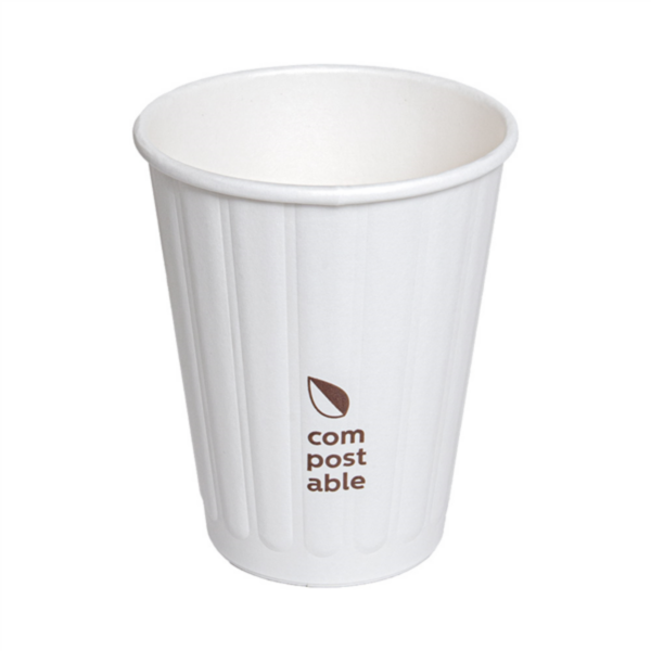 Double Wall Hot Cups 240ml White Cardboard (50st/pak)