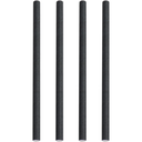 Cocktailrietje papier Zwart / Cocktail paper straw Black #600884  7x150mm (500st/pak)