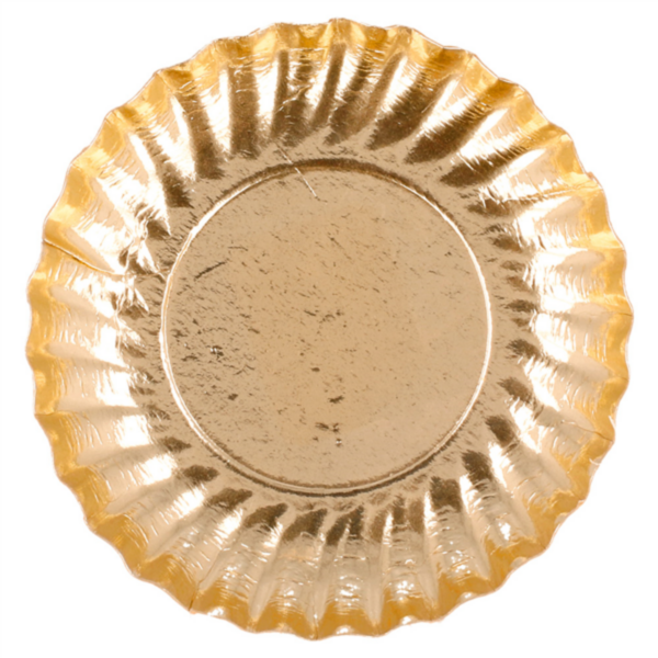Mini Trays Diam. 9cm Gold Cardboard (100st/pak)