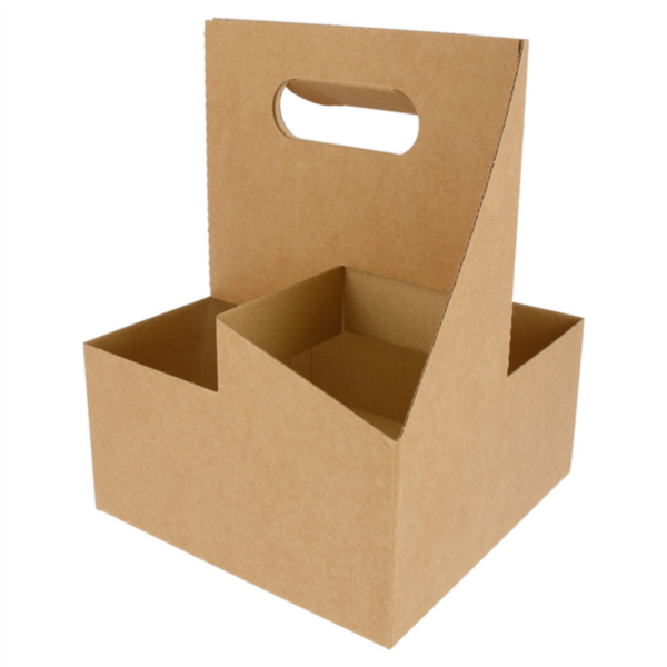 Cup Carriers 4 cups The Pack 18x18x24cm Cardboard (20st/pak)