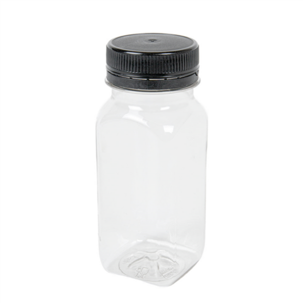 Mini Bottles 125ml 4,3x4,3x11cm Clear RPET (per stuk)