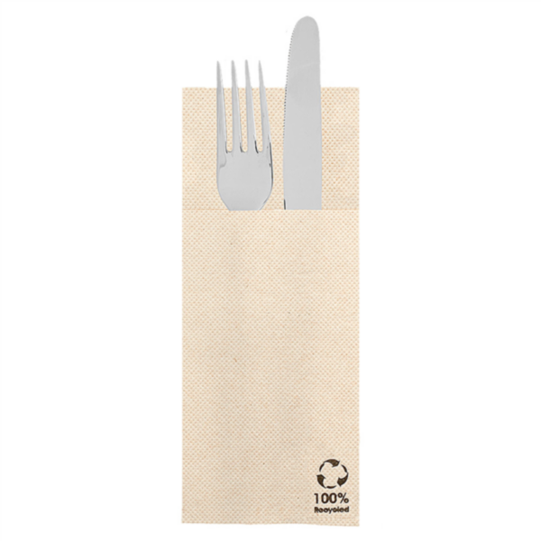 Kangurito napkins "Double Point" 33x40cm Natural Recycled Tissue (1400st/doos)