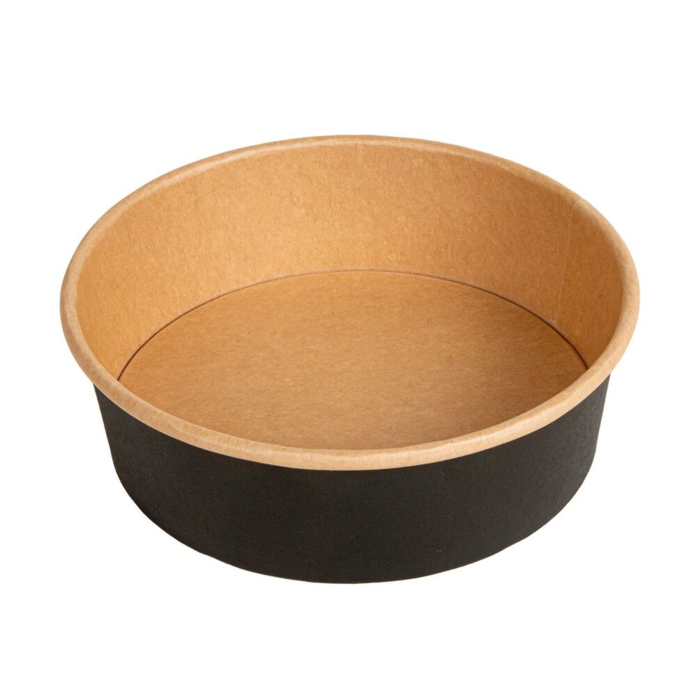 Salad Bowls 500ml Dia. 15cm x 4,5cm Black Kraft (50st/pak)