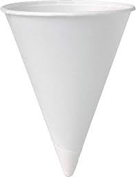 4 oz. Paper Conical (Cone) Cups, White. (200pcs/pk)