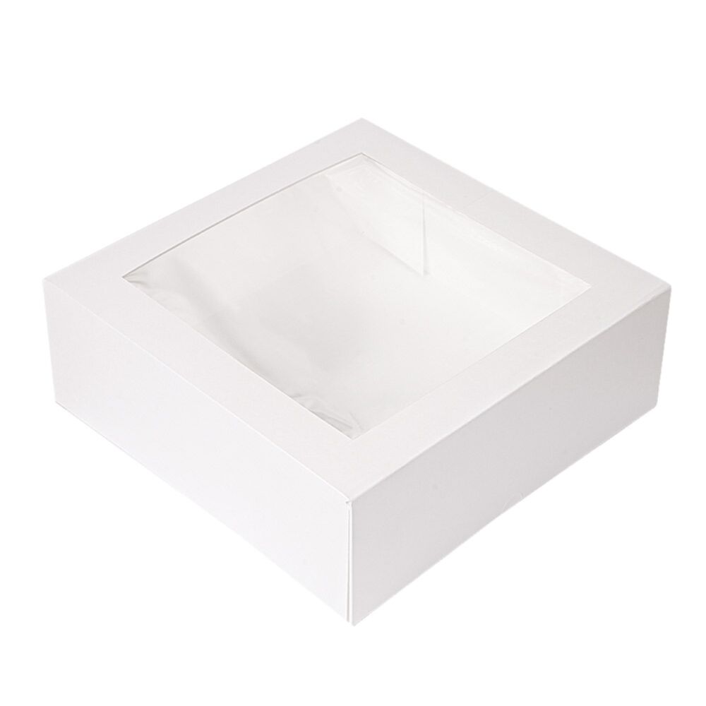 Cake Boxes with Window The Pack 28x28x10cm White (50st/pak)