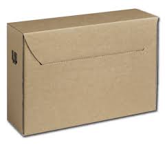 Carton Archiefdoos Zuurvrij Blauwgrijs 169 Amsterdams model 380x110x260mm (per stuk)
