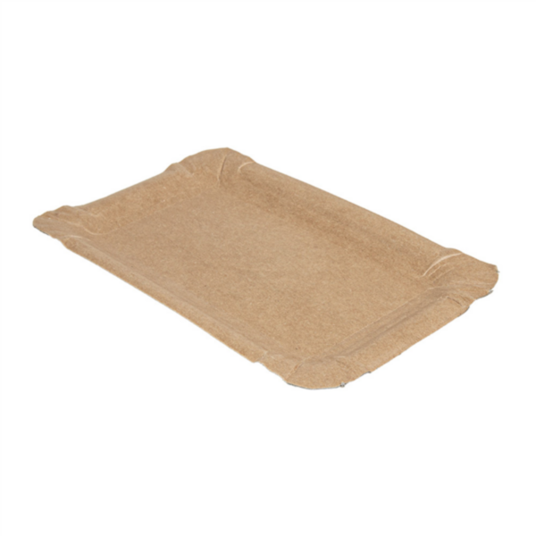 Vleesschaaltjes small 16x10cm Natural Kraft (250st/pak)