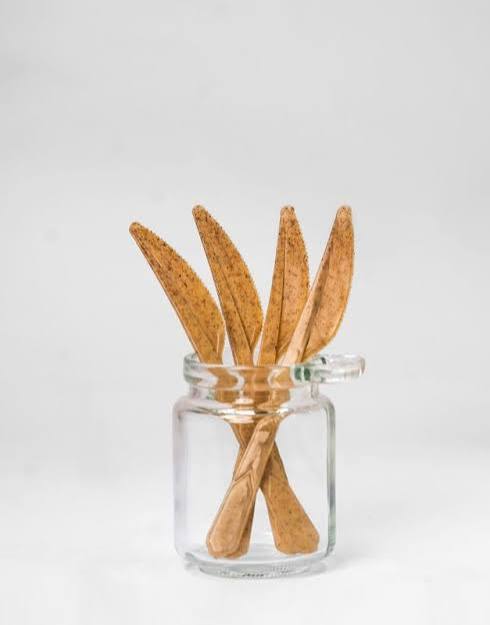 Biodegradable Vegetable Fiber Knife 17cm (25st/pak) #KNIFE-2POL-001