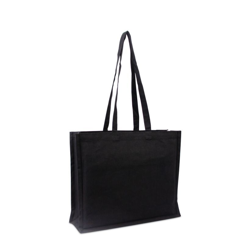 Canvas Tas Zwart FFP 42+12x35cm (per stuk)