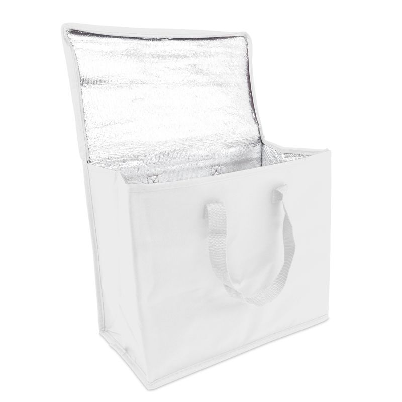 Non-woven Koeltas met rits FFP 36+20x30cm Wit (per stuk)
