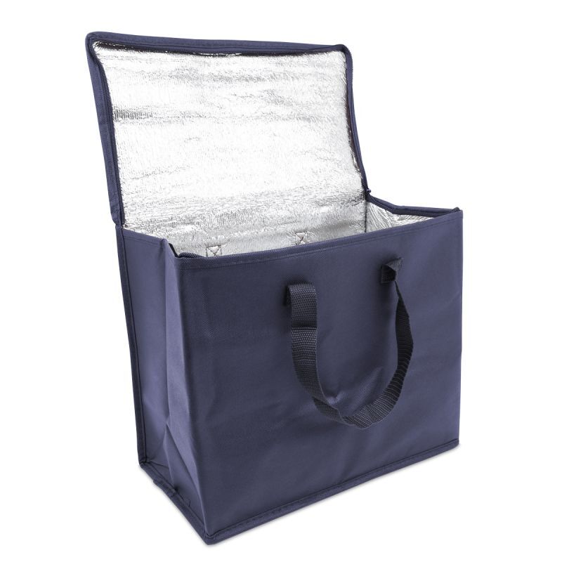 Non-woven Koeltas met rits FFP 36+20x30cm Blauw (per stuk)