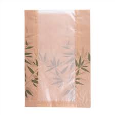 Bread Bags with Eco Window "Feel Green" 26+4x30cm Natural Kraft (250st/pak)