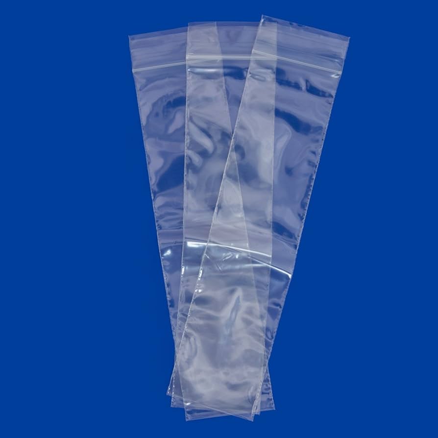 Ziplock bags 002mil clear 2x8" 100/pk