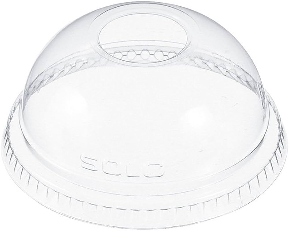 Dome Lid 10 oz. PET w/hole 100 st/cs