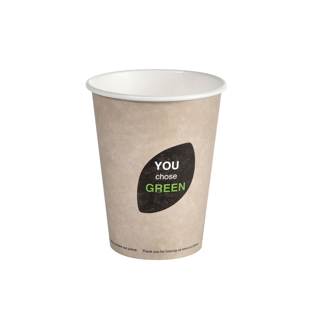 Cup PLA 35cl You Chose Green'" "Thank you" (50st/pak)