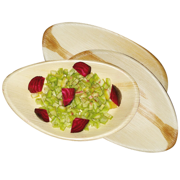 Bordje / plate Palm Leaf Ovaal 26x16x2,5cm (25pcs/pack)