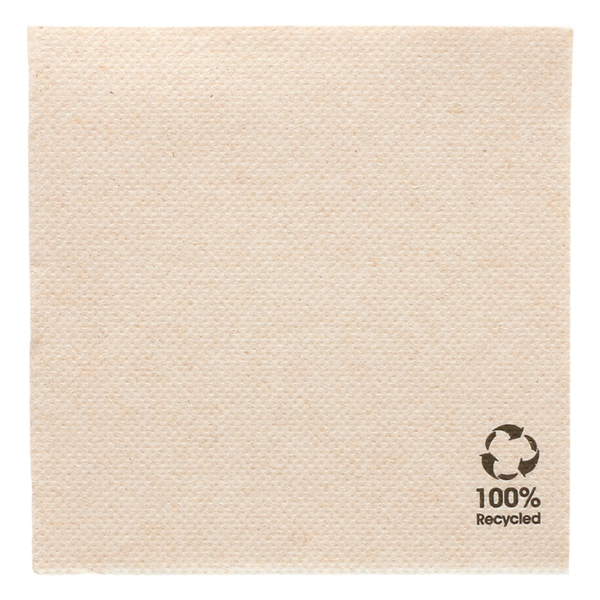 Napkins Double Point Feel Green/Eco 20x20cm 1/4-fold Brown Cellulose 100/pk