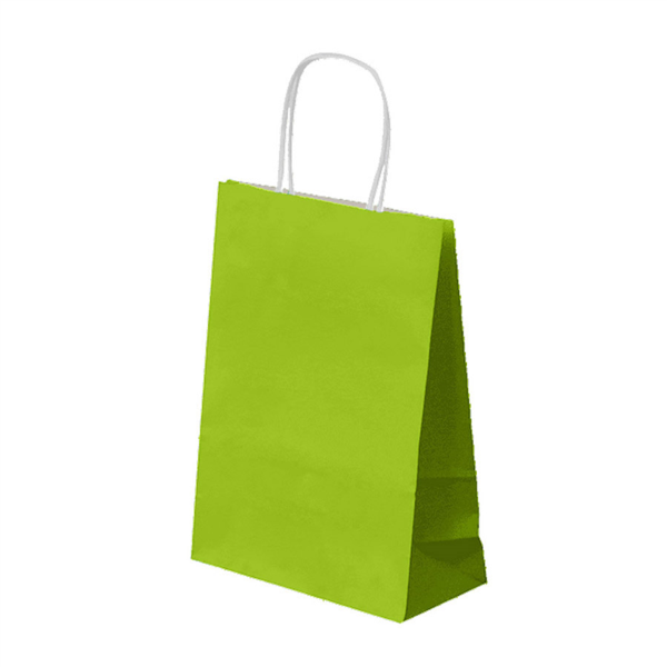 Papieren Draagtas SOS bag met handles 20+10x29cm Aniseed Green (50st/pak)