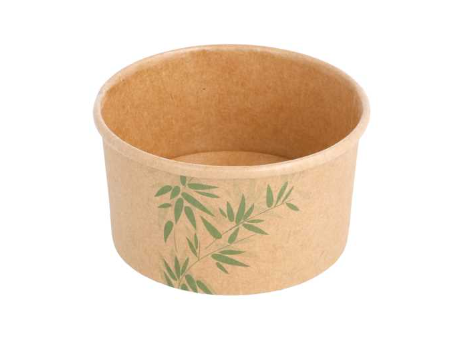 Ice cream cups "feel green" brown kraft 90ml (3oz) (50st/sleeve)