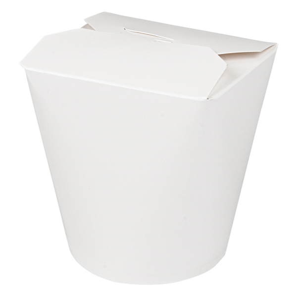 Smart Serve 32 oz 25 st/ds Fold-Pak Noodle take out bakjes White non-printed