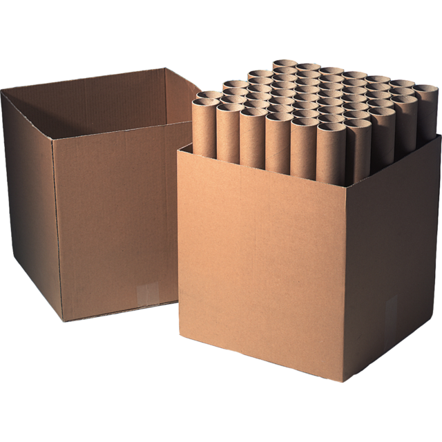 Koker karton Bruin/Kraft met dop 68x7 cm per stuk