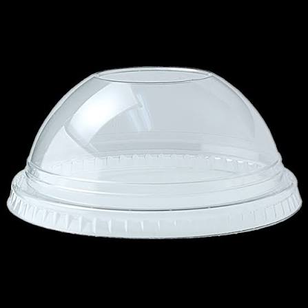Plastic dome lid voor Alu. cup round 4 oz # 341 (100st/sleeve)