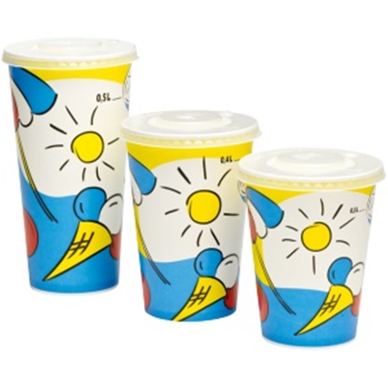 Milkshake beker "Sunny" 22oz - 50st/pk