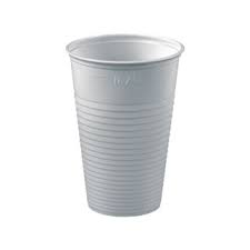 Plastic Drinkbeker 180ml wit  50st/pk