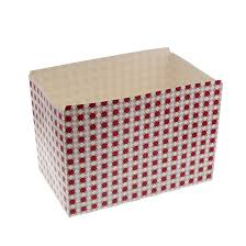Snack Box 6x6x3" / Red Check (50pcs/pk)