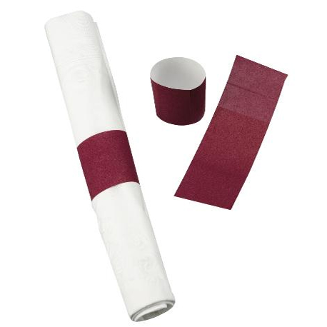 Napkin Band Burgundy #D24 2500 st/ds