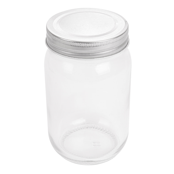 Glazen pot met deksel. 8x13cm / 450ml (per stuk)