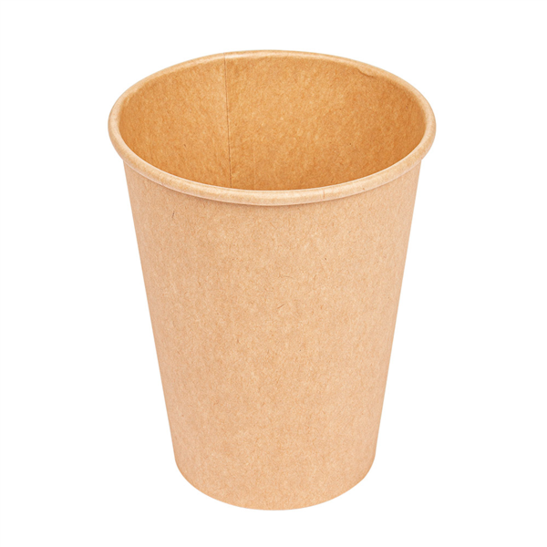 Hot cups single wall 360ml Brown Kraft (50st/pak)